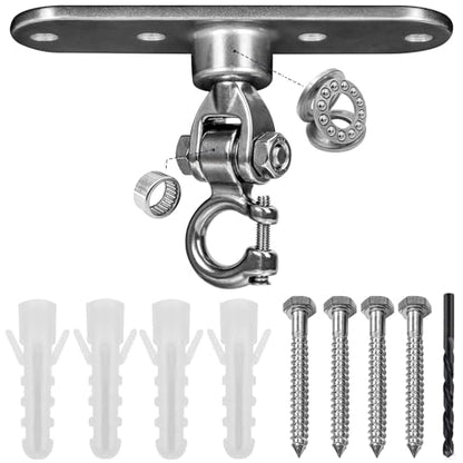Heavy Duty Swing Hanger Smooth Operation 180° & 360° Swivel Bearings 1500 lb Capacity for Indoor Outdoor Swing Chairs Hammocks Playgrounds Yoga - size: Size 1