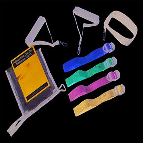 CanDo 10-3231 Adjustable Exercise 4 Band Kit, Yellow/Red/Green/Blue - size: 4 Band