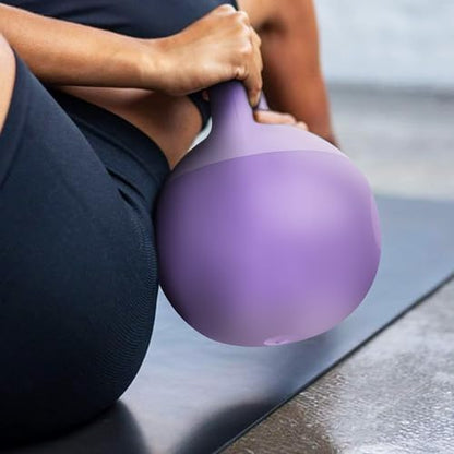SogesPower Soft Kettlebells,Iron Sand Filled Weights Strength Training Kettlebells,Shock-Proof Weights and Wide-Grip Handle,Fitness Home Gym Soft Kettlebells for Women Men Children, Purple - color: 15LBS