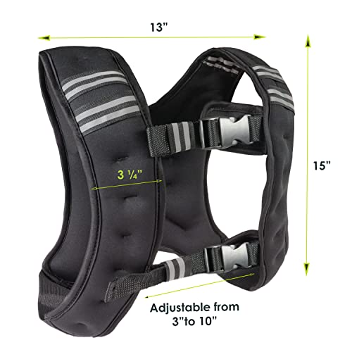 ProsourceFit Exercise Weighted Training Vest - Black - size: 8 lb