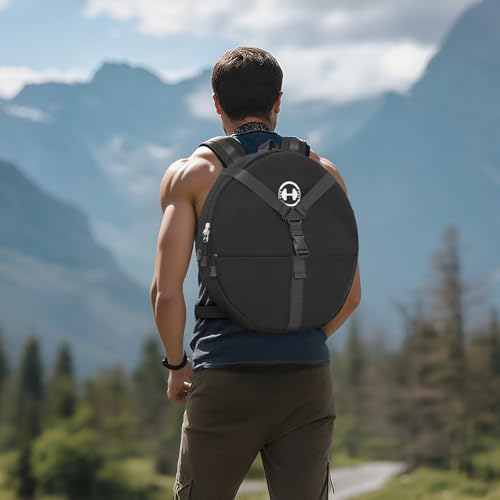 Weighted Backpack Weighted Vest for Fitness and Bodyweight Workouts, Adjustable Rucking Backpack with Padded Straps, 10 LBS barbell Weight Plate Ideal for Training