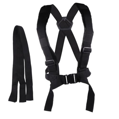Sled Harness Tire Pulling Harness Fitness Workout Physical Training Resistance Rope Shoulder Strap for Running Sprinting (Black)