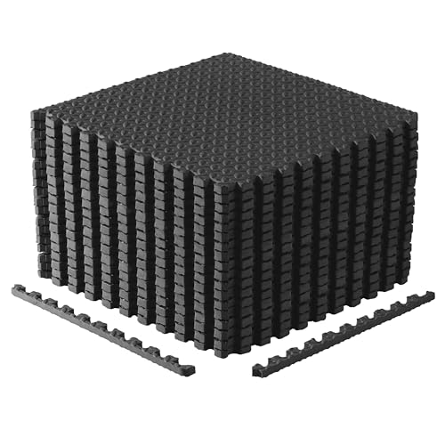 CAP Puzzle Exercise Mats | 3/4” Thick EVA Interlocking Foam Tiles for Home Gym Flooring | Multiple Options - color: Diamond - Blue, style: 18 Tiles (72 SQ FT)