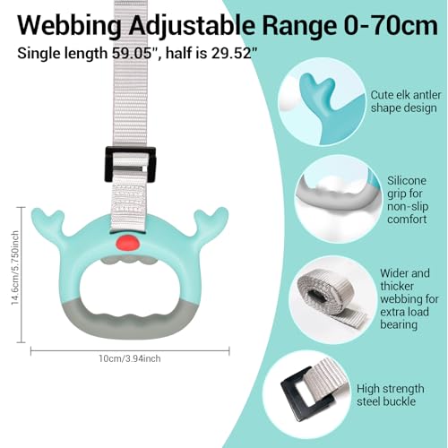 Gymnastics Rings, Professional Children Trapeze Bar Pull Up Rings, Playground and Home Exercise Gym Equipment, Children's Adjustable Strap Strength Training Rings