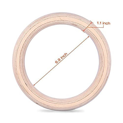 balacoo Gym Rings Birch Fitness Workout Rings Gymnastics Bar for Full Body Strength and Training