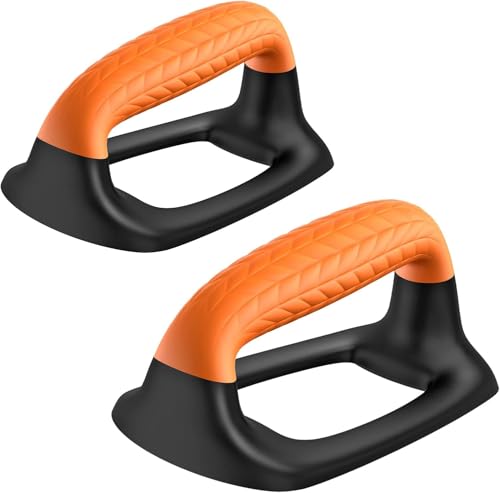 Push Up Stands Handstand Bars with Soft Rubber Handles, 500LBS Capacity Stable Non-Slip Calisthenics Equipment for Floor Strength Training Fitness