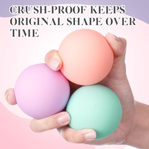 5 Pack Massage Lacrosse Balls for Myofascial Release, Yoga Deep Tissue Massage, Trigger Point Therapy and Foot Plantar Fasciitis, Ball for Back Pain Relief, Muscle Ball Roller, Macaron Color