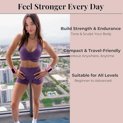 Wrist & Ankle Weights for Women – 2 lb Ankle Weights (Set of 2, 1 lb Each) | Arm Weights for Women | Leg Weights for Walking, Yoga, Cardio & Strength Training