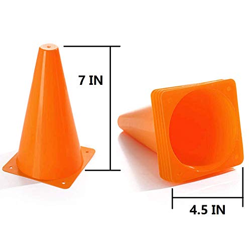 Soccer Cones 7 Inch 25 Pack - color: 5 Colors