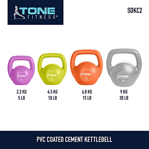 Tone Fitness Kettlebell - color: Pink- 5 Pound