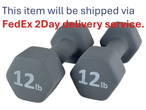 Neoprene Coated Dumbbell Hand Weight Set - style: 12-Pound, Set of 2