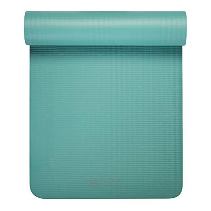 Gaiam Yoga Mat, Pilates & Exercise Mat, Thick Mat 2/5" (10mm) Workout Mat with Easy-Cinch Carrying Strap for Home & Gym Workouts