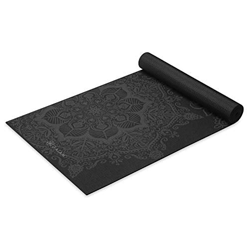 Gaiam Yoga Mat - Premium 6mm Print Extra Thick Non Slip Exercise & Fitness Mat for All Types of Yoga, Pilates & Floor Workouts (68"L x 24"W x 6mm Thick) - color: Midnight Mandala
