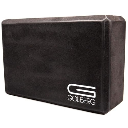 Golberg Foam Yoga Block – For Fitness, High Intensity Support and Improving Strength or Flexibility Pink/Green/Dark Green/Purple/Blue – 1/2/4 Pack - color: 1 Pack - Black