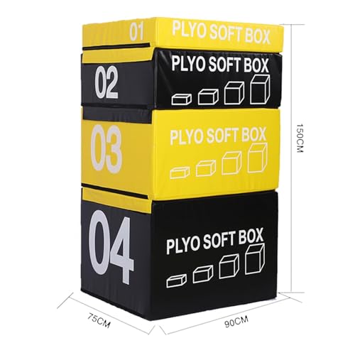 LICOME Jump Box Soft Foam Box Professional Physical Training Combination Box Used for Home Gym and Outdoor Exercise. Suitable for Agility Training and Speed Training - color: E