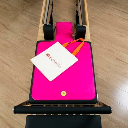 Echome Non-Slip Pilates Reformer Mat with Mesh Bag – Sweat-Wicking, Lightweight, Fits Balanced Body/Merrithew/Aeropilates (38"x22") - color: Rush Rose