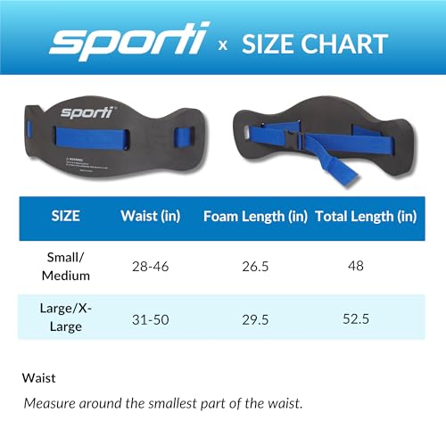 Sporti Swim Belts, Swim Float Jogbelt with Adjustable Belt for Water Fitness Exercises, Swimming Trainer Flotation Belt