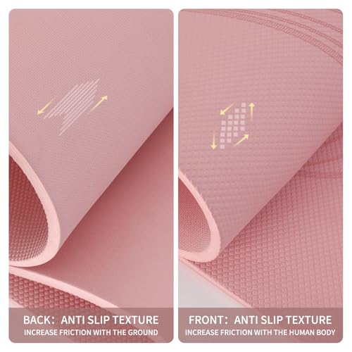 PAIDU Large Yoga Mat-72’x36’x0.4’ Extra Width ＆ Thick,Comfortable,Non-Slip Exercise Mat-Works Great on All Floor for Stretching,Yoga Studio,Gym or Home Workouts