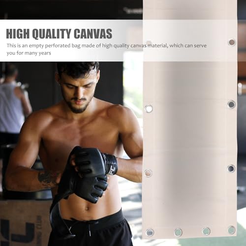 Hemobllo Wall-Mounted Workout Sandbag Triplet Bag 110x40cm Hanging Type Empty Boxing Bag Fitness Training for Boxing Muay Thai Kickboxing