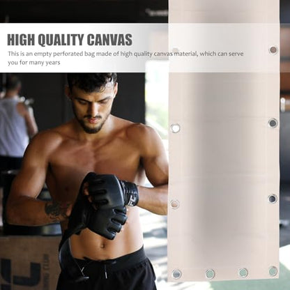 Hemobllo Wall-Mounted Workout Sandbag Triplet Bag 110x40cm Hanging Type Empty Boxing Bag Fitness Training for Boxing Muay Thai Kickboxing