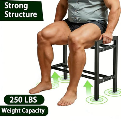 Dumbbell Storage Rack, Weight Rack for Dumbbells, 2 Tier Adjustable Kettlebell Rack Shelf Weight holder for Home Gym Heavy-Duty Space-Saving (Rack Only)