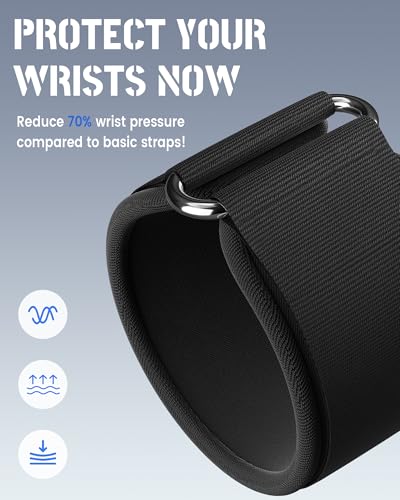 Upgrade Weight Lifting Hooks, Gym Heavy Duty Power Lifting Straps for Men & Women Deadlifts, Pull Up, Powerlifting, Shrugs