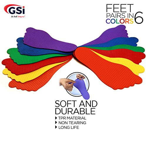 GSi Spot Markers – Non-Slip Non-Toxic Poly Spots – Floor Markers for PE, Sports & Classroom Activities - size: 2.⁠ ⁠Feet