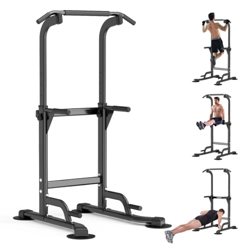 Z ZHICHI Pull-Up Dip Station Pull-Up Chin-Up Weight Capacity 350LBS - color: black