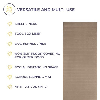 Voyage Yoga Mat Roll, 24in x 50ft Exercise Mat, 5mm Thick Non-Slip Gym Mat for Home Workout and Fitness, Anti-Tear, Cut up to 8 Regular Yoga Mats