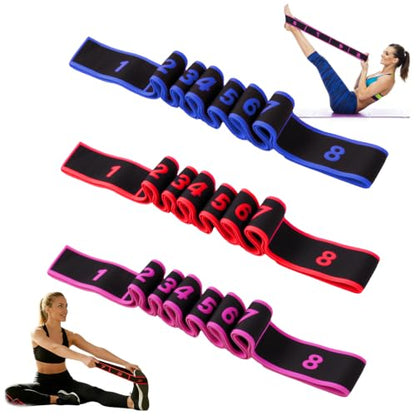 3PCS Stretch Strap,Fitness Resistance Band for Stretching and Yoga