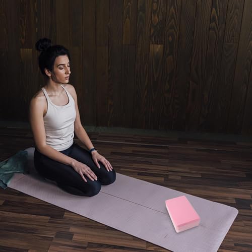Yoga Blocks 2 Pack, High Density EVA Foam Block, Non-Slip Yoga Bricks, Gym Bricks, Fitness Exercise Blocks for Balance Training, Stretching, Pilates, Meditation, Support Deepen Poses