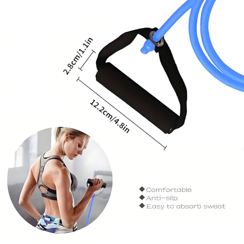 Resistance Bands with Handles, Exercise Bands - Perfect Stretch Rope for Home Workouts, Ideal for Fitness Enthusiasts & Home Gym