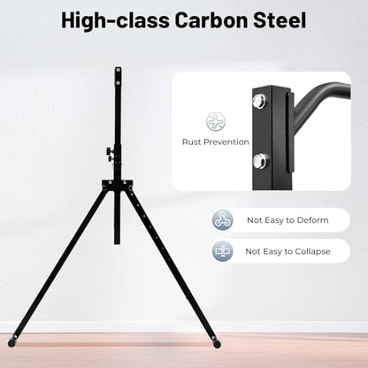 Pull Up Dip Station Foldable, Adjustable Foldable Pull Up Station, Strength Training Equipment 440 LBS Weight Capacity, for Home Gym, Strength Training Equipment, Triangular Legs