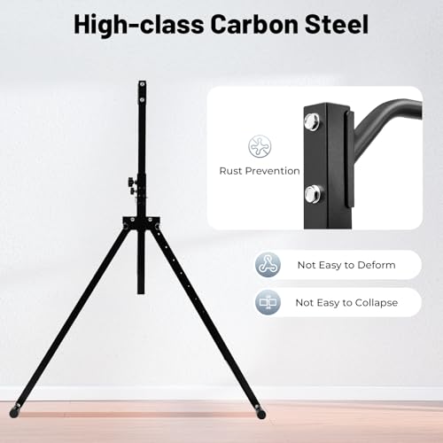 Foldable Pull Up Bar, Pull Up Dip Station For Home Gym Strength Training Equipment, Adjustable Height Home Power Tower Horizontal Bar for Sports Center School 440.92LBS Capacity