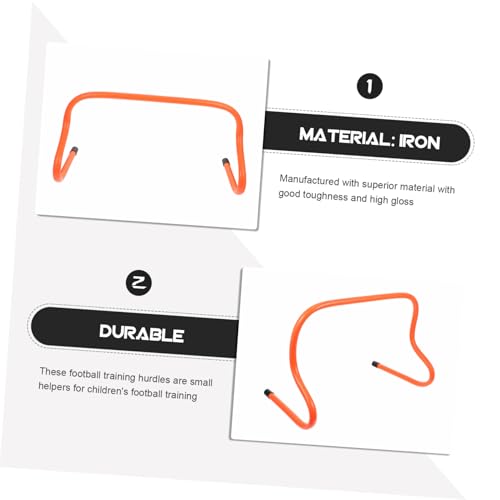 GALPADA 5Pcs Orange Soccer Agility Training Hurdles Stable Outdoor Speed Equipment for Football Baseball and Track Drills Enhance Coordination and Practice Drills