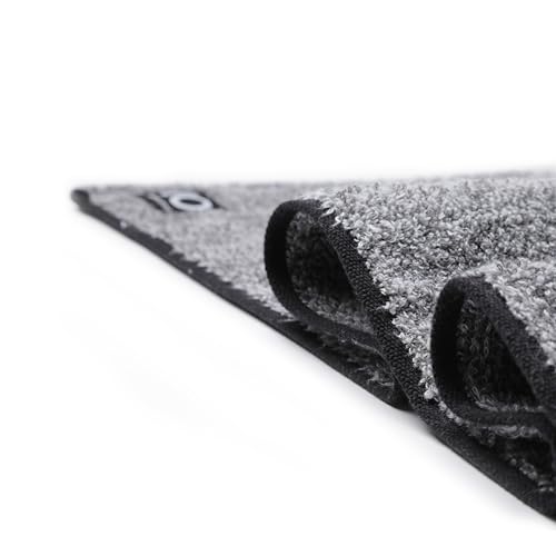 Yoga Towel - Infused with Activated Charcoal to Detoxify and Sweat - Made with Eco-Friendly Aqua-Cotton Yarn - Biodegradable and Sustainable - All Ages - color: Eco Sweat Charcoal Workout Towel