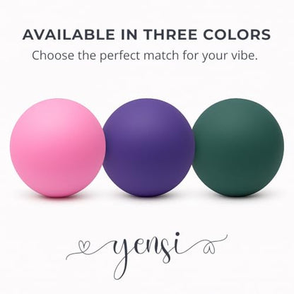 Silicone Massage Lacrosse Ball for Trigger Point Therapy, Muscle Knots, and Physical Therapy. Single Ball for Deep Tissue Massage and Myofascial Release. Latex-Free. (Pink Fusion) - color: Pink Fusion
