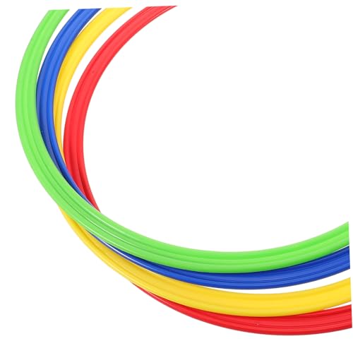 4pcs Soccer Training Rings Plastic Agility Squares Jumping Circles for Speed Agility Drills