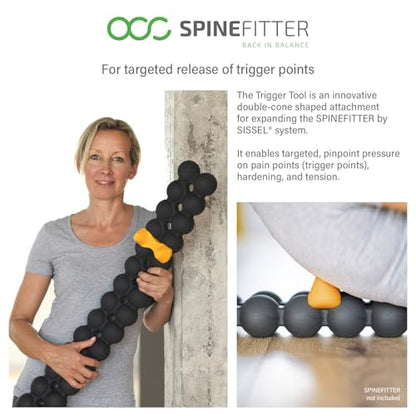 Spinefitter Trigger Tool by Sissel, Trigger Tool for Deep Pressure Massage, add on for Back Stretcher, Back Cracker for Upper & Lower Back Relief, Spine Decompressor, Trigger Tool