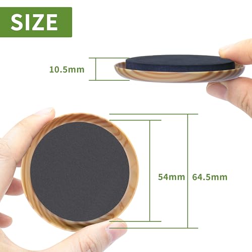 Furniture Sliders for Carpet 8 PCS - 3 1/2" Beige Coffee - size: 8 PCS 3 1/2 inch Beige Coffee
