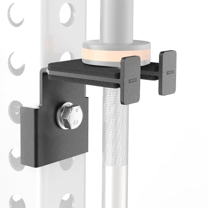 Rack-Mounted Olympic Barbell Holder for 2x2 & 2x3 Power Racks, No Drilling Required – Heavy-Duty Steel Storage with Protective Padding, Space-Saving Gym Equipment - color: fit 3x3"power racks