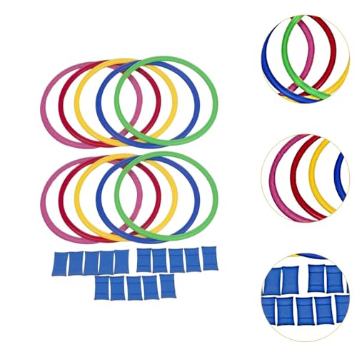 Agility Training Rings Set (10Pcs) - Multi-Purpose Fitness Equipment for Soccer, Rugby, Kids Hopscotch