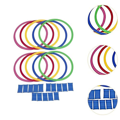 Agility Training Rings Set (10Pcs) - Multi-Purpose Fitness Equipment for Soccer, Rugby, Kids Hopscotch