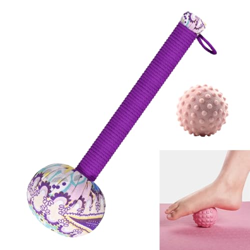 Mugwort Massage Hammer, Massage Tools Back, Shoulder & Body - Handheld Percussion Therapy Tool with US Design Patent, (Purple) - color: Purple