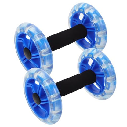 Dual Wheel Ab Roller for Core Strengthening Tummy Shaping Fitness Device Knee Pad for Men and Women Home Workouts