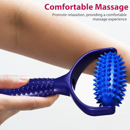 Lurrose Handheld Spiky Massage Ball Roller for Deep Tissue Myofascial Release, Fascia Release Tools for Neck, Back, Leg & Deep Tissue Massage, Massage Roller for Muscle Relief and Body Relaxation