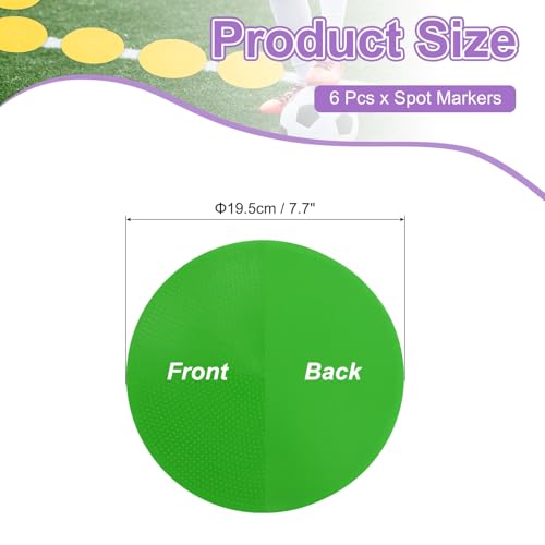PATIKIL Spot Markers, Non-Slip Floor Dots Agility Markers Flat Field Cone Poly Dot - color: Green
