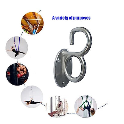 Qinwuwu2Pcs Heavy Duty Fitness Workout Resistance Band Wall Anchor Fitness Wall Mounting Anchor Training Physical Exercises in Home Gyms Ceiling Mounted Hook Exercise Station for Body Weight Straps