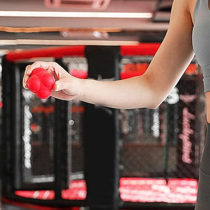 Hexagonal Reaction Training Ball Red 68mm Silicone Agility Fitness Ball for Hand-Eye Coordination Speed Workout and Sports Training