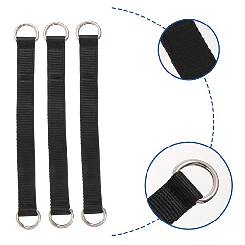 DECHOUS 3pcs Fitness Hanging Straps for Pull-Up Assist Heavy-Duty Gymnastic Ring Belt Adjustable Exercise Suspension Kit for Strength Training and Home Workouts